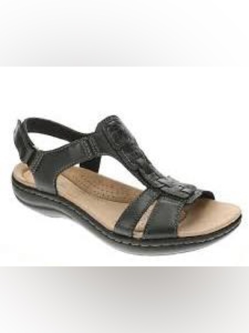 Clark’s Women’s Laurieann Kay T-strap Slingback Sandals - Black Sz 8.5 M
